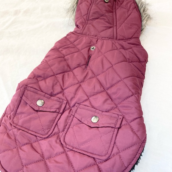 Bailey & Bella Quilted Purple Dog Parka Jacket - Picture 4 of 15
